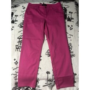 Talbots 6P Pink Curvy‎ Slim Ankle Stretch Womens Dress Casual Chino Pants